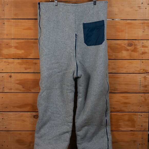 Vintage 80s REI Deep Pile Fleece Pants in Heather Grey - LG - Picture 2 of 9